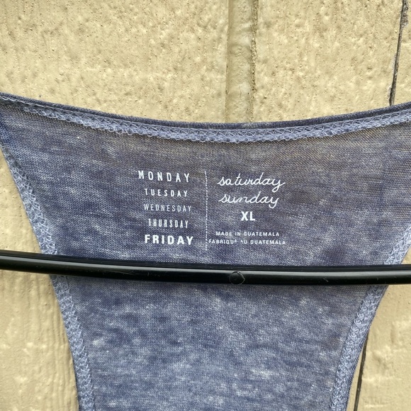 Saturday Sunday Tank Top Gray XL NWT - Picture 3 of 7
